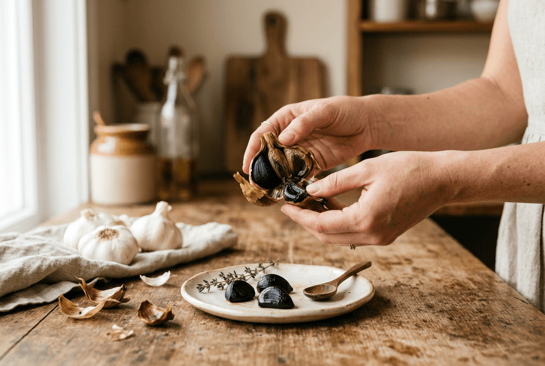homemade-black-garlic-peeled-clove