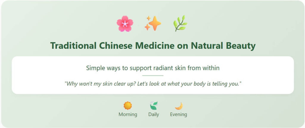 TCM beauty tips for radiant skin in Nanaimo