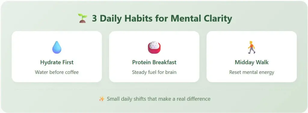 Three daily habits for mental clarity in Nanaimo