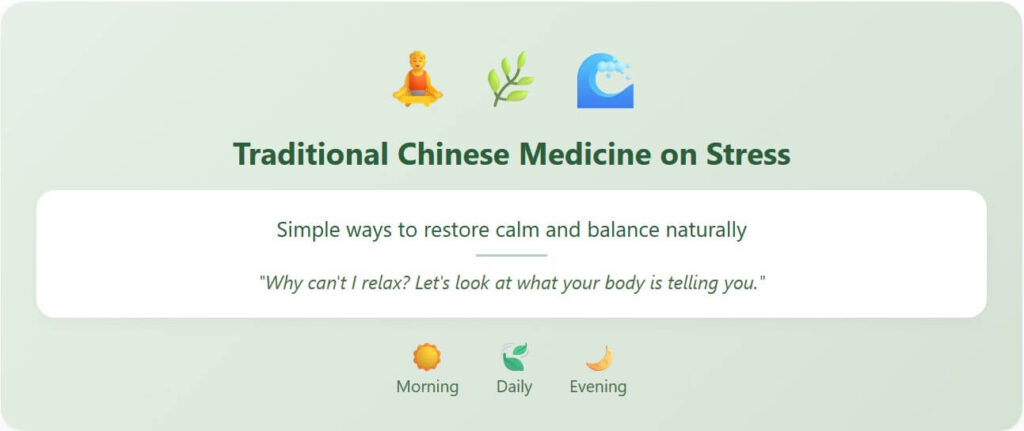 TCM stress relief tips for calming mind in Nanaimo